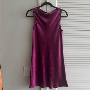 Banana Republic Magenta Velvet Mini Dress
